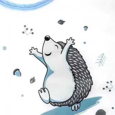 Akuku kūdikio seilinukas ilgomis su užsegimu ir kišenėle, Hedgehog, A0520 30x30 cm