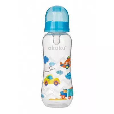 Akuku maitinimo buteliukas 250 ml. su silikoniniu žinduku, А0005