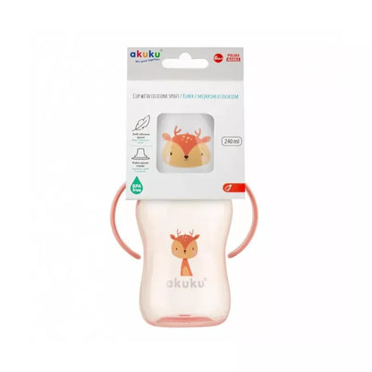 Akuku neišsiliejanti gertuvė, 240 ml su dviem rankenėlėmis, A0221-DEER