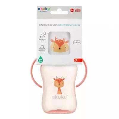 Akuku neišsiliejanti gertuvė, 240 ml su dviem rankenėlėmis, A0221-DEER