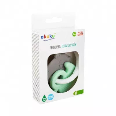 Akuku Silikoninis kramtukas BEAR/DUCK, A0126