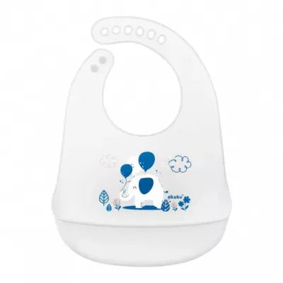 Akuku silikoninis seilinukas su kišenėle, Elephant, A0506