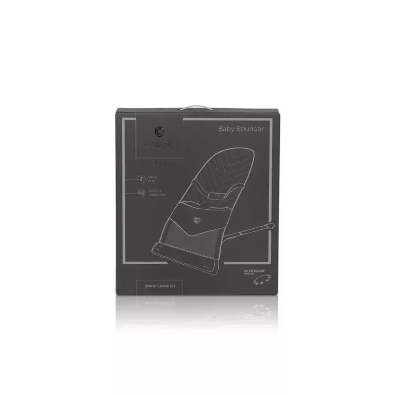 Ergonomiškas gultukas su melodijomis ir vibracija Cavoe BEBE, french gray