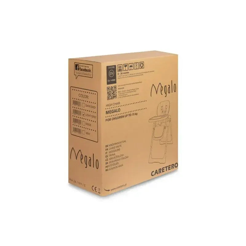 Maitinimo kėdutė Caretero Megalo, Light grey