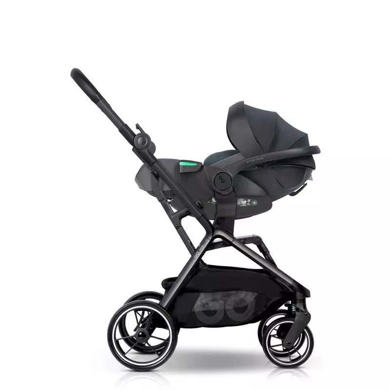 Pasisukanti, gulima autokėdutė su isofix baze Easy go Buz Pro Xtd I-size 0-13, Granito