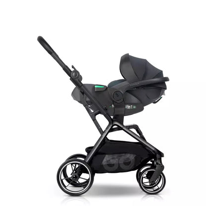 Pasisukanti, gulima autokėdutė su isofix baze Easy go Buz Pro Xtd I-size 0-13, Granito
