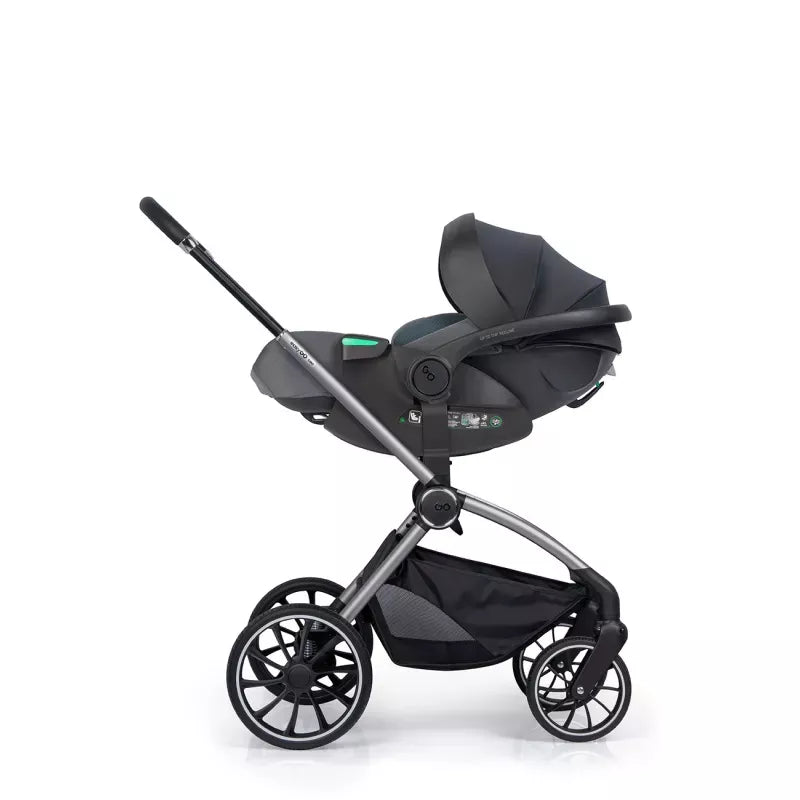 Pasisukanti, gulima autokėdutė su isofix baze Easy go Buz Pro Xtd I-size 0-13, Granito