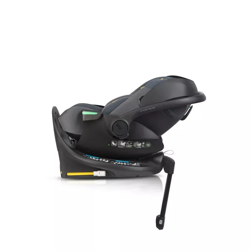 Pasisukanti, gulima autokėdutė su isofix baze Easy go Buz Pro Xtd I-size 0-13, Granito