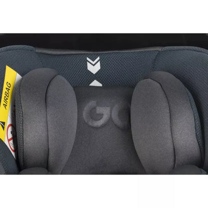 Pasisukanti, gulima autokėdutė su isofix baze Easy go Buz Pro Xtd I-size 0-13, Granito