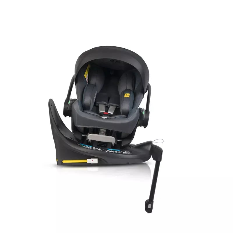 Pasisukanti, gulima autokėdutė su isofix baze Easy go Buz Pro Xtd I-size 0-13, Granito