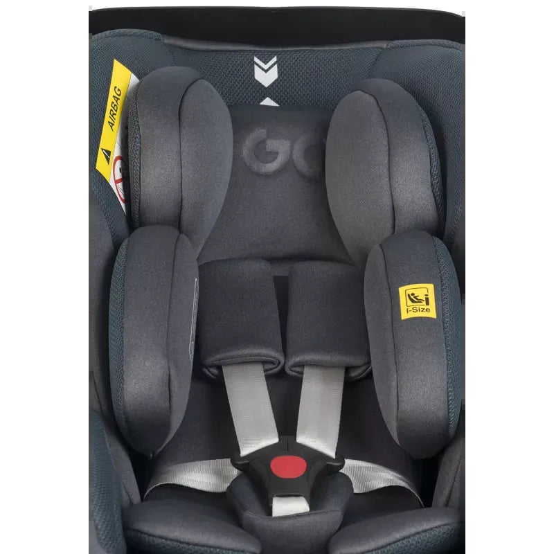 Pasisukanti, gulima autokėdutė su isofix baze Easy go Buz Pro Xtd I-size 0-13, Granito