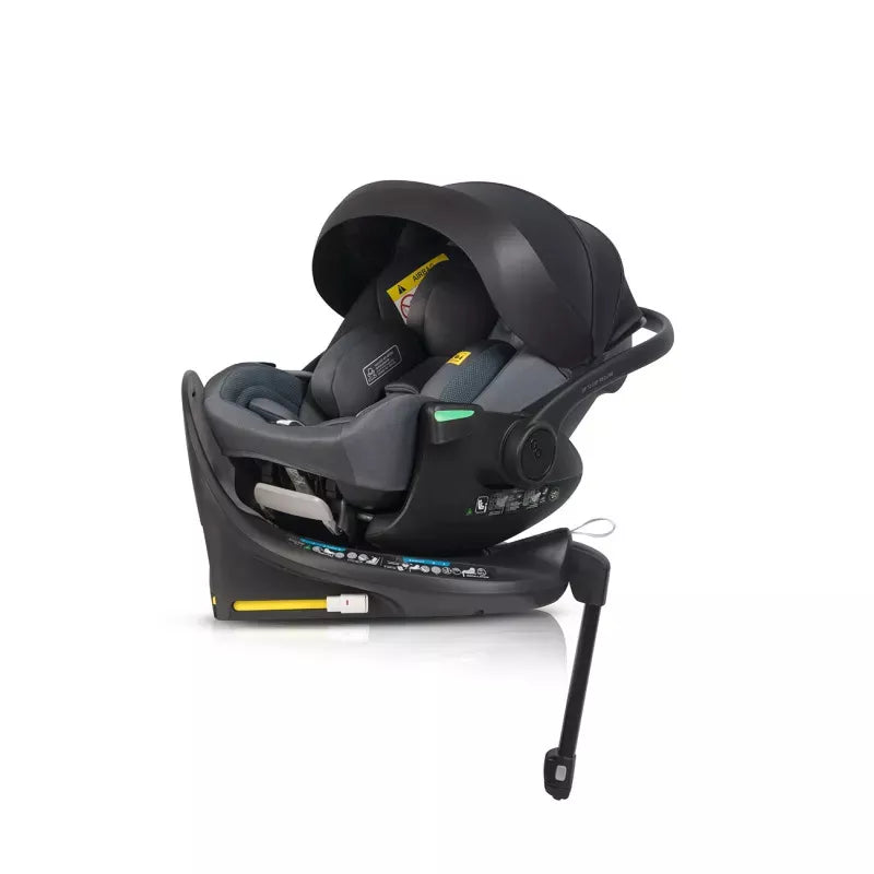Pasisukanti, gulima autokėdutė su isofix baze Easy go Buz Pro Xtd I-size 0-13, Granito
