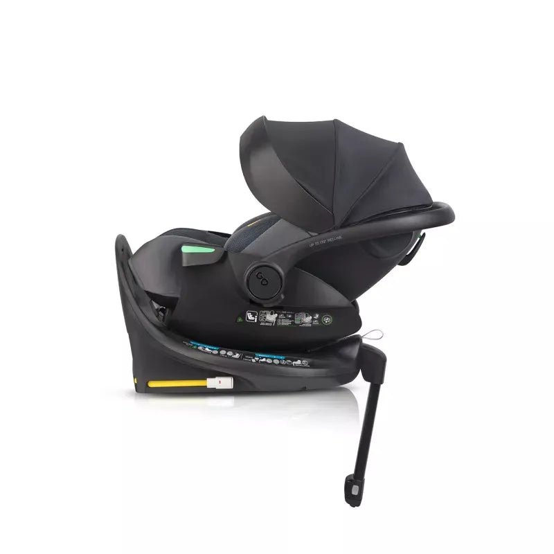 Pasisukanti, gulima autokėdutė su isofix baze Easy go Buz Pro Xtd I-size 0-13, Granito