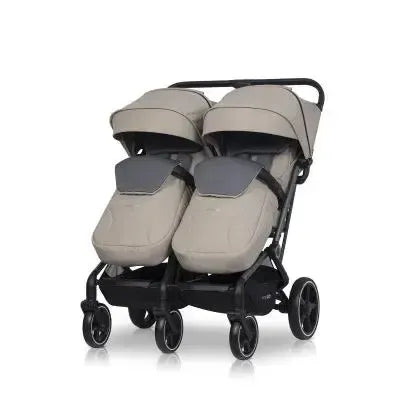 Vežimėlis dvynukams Easy go Echo, Savana beige